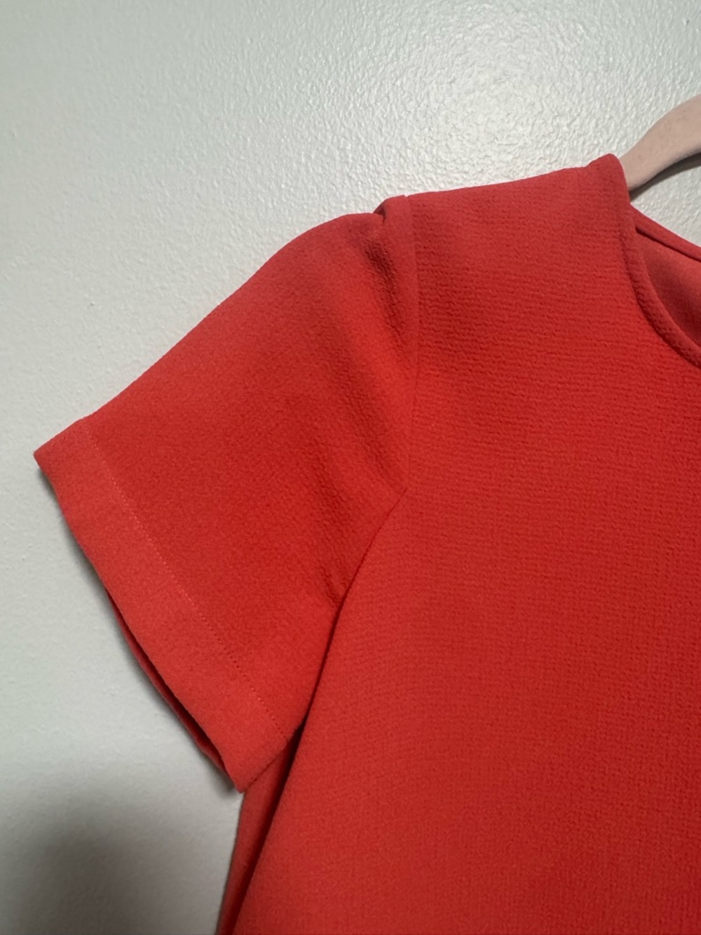 Madewell Bright Red Blouse With Pleated Back - Picture 7 of 9